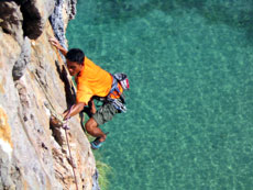 Rock climbing Thailand, bouldering, Koh Lao Liang